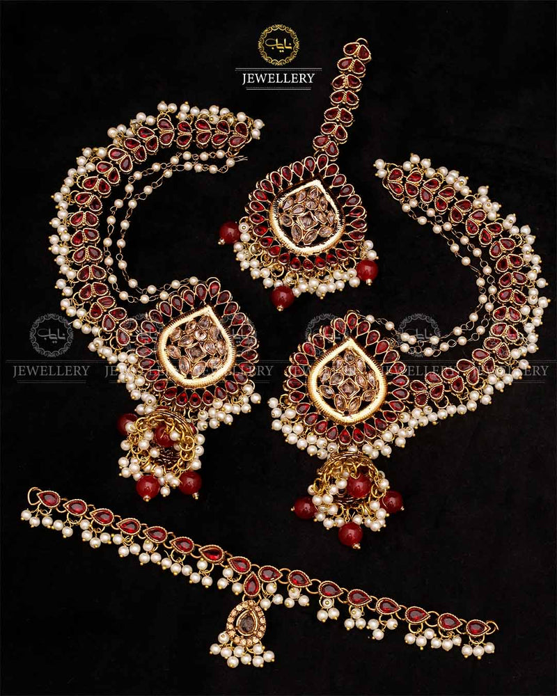 Antique Chokar with Sahara Jhumka Tika -2612