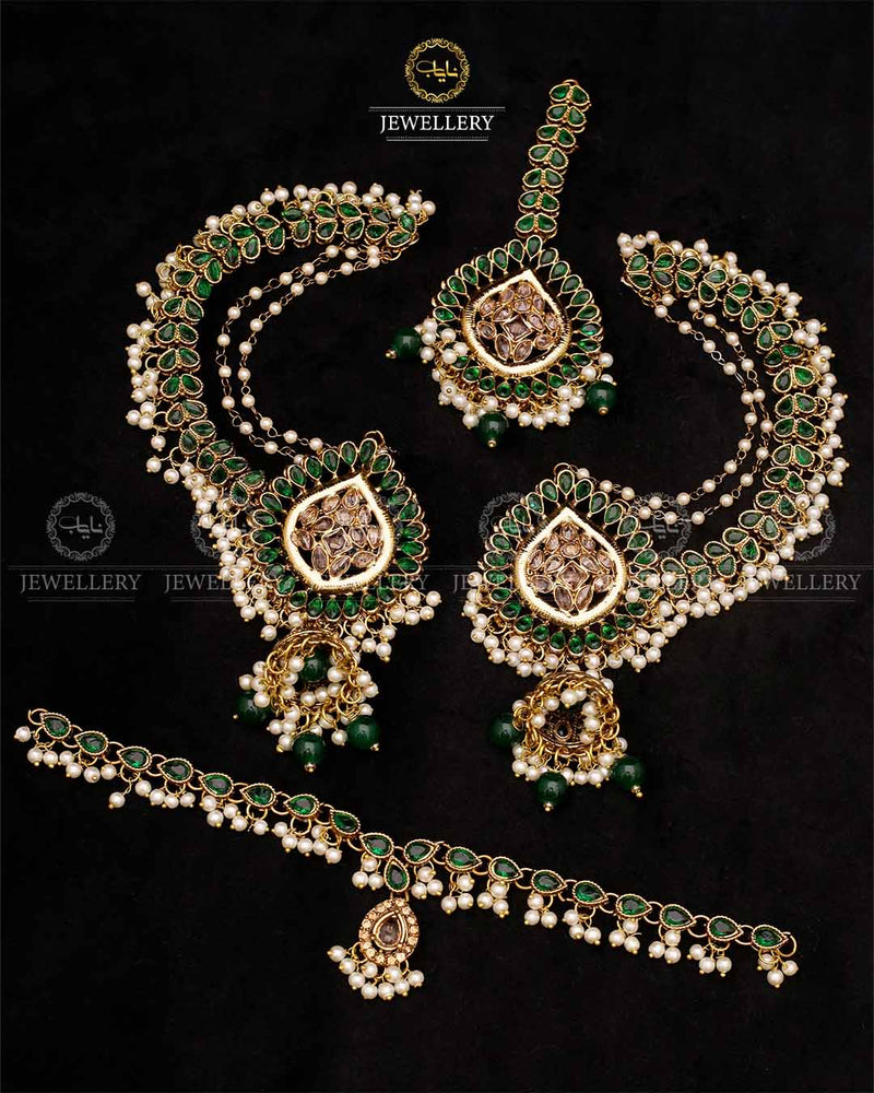 Antique Chokar with Sahara Jhumka Tika -2612