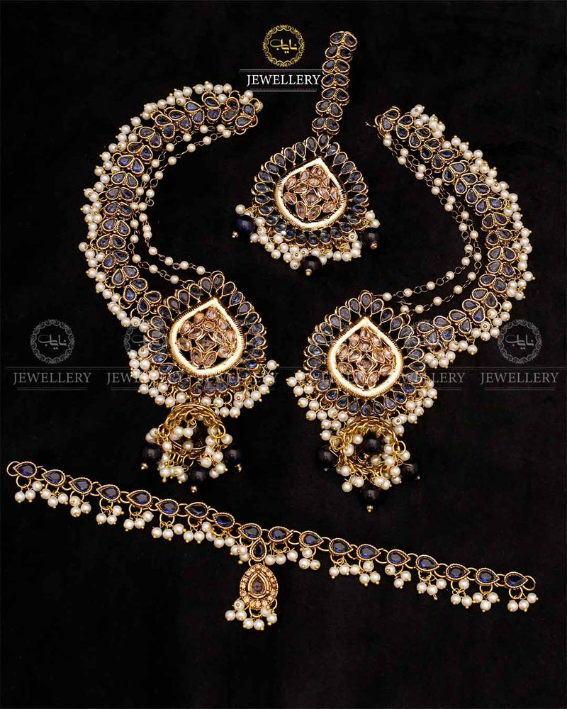 Antique Chokar with Sahara Jhumka Tika -2612
