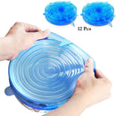 6 pcs Silicone Stretch Lids Universal Lid Silicone Bowl Pot Lid Silicone Cover Pan Cooking Food Fresh Cover Microwave Cover