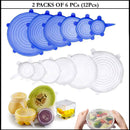 6 pcs Silicone Stretch Lids Universal Lid Silicone Bowl Pot Lid Silicone Cover Pan Cooking Food Fresh Cover Microwave Cover