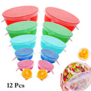 6 pcs Silicone Stretch Lids Universal Lid Silicone Bowl Pot Lid Silicone Cover Pan Cooking Food Fresh Cover Microwave Cover