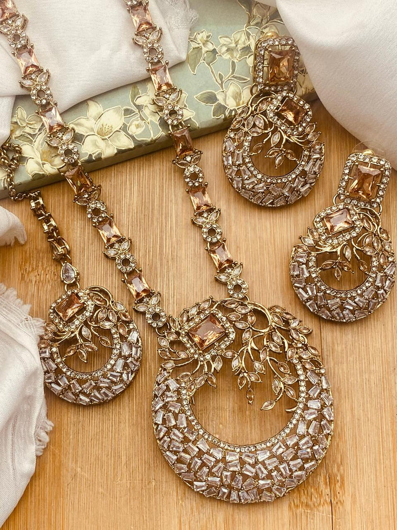 Antique Polish Zirconia Mala set-2528