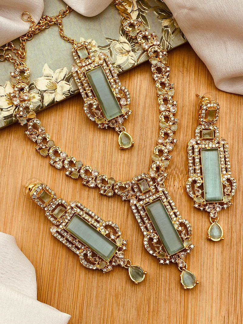 BISMA zarcon Necklace set-2818-Golden