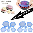 6 pcs Silicone Stretch Lids Universal Lid Silicone Bowl Pot Lid Silicone Cover Pan Cooking Food Fresh Cover Microwave Cover